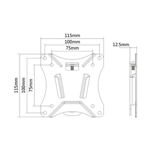 Support mural TV fixe compact et fin | TVB-12