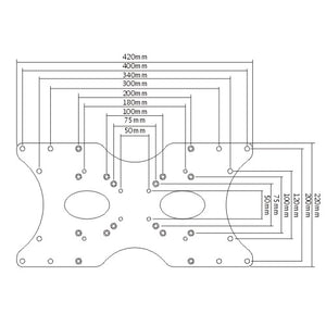 Plaque d'extension VESA 400x200 | TVB-110