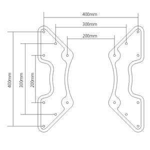 Plaque d'extension VESA 400x400 | TVB-111