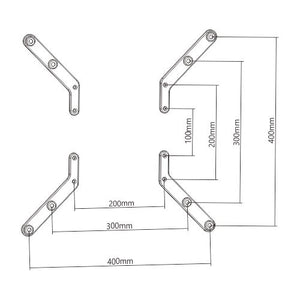 Bras adaptateur d'extension VESA 400 x 400 | TVB-112