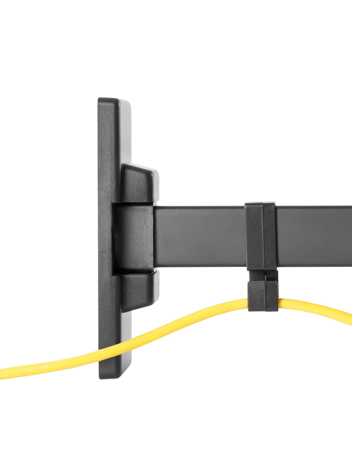 Wolff Mount TVB-102 full-motion TV wall mount – cable routing detail