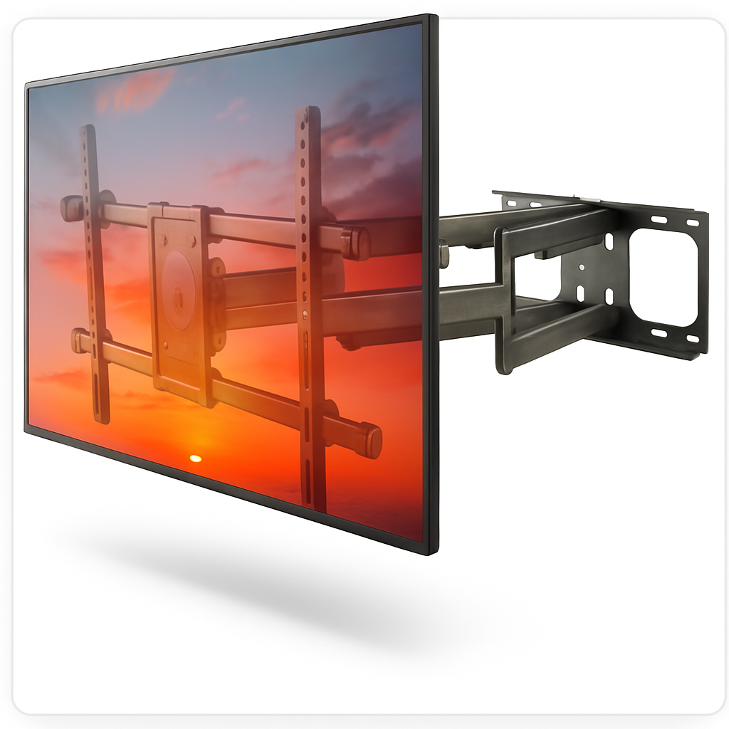Wolff Mount TVB-78 full-motion TV wall mount – installation example
