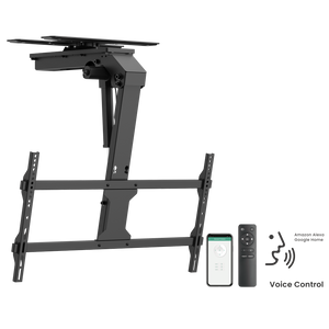 Grand support de plafond TV rabattable et pivotant intelligent pour joints de plafond en bois | TVB-107