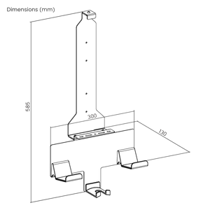 PS5 Wall Mount Black | TVB-128